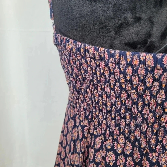 NWT Beach Lunch Lounge Long Tank Smocked Dress Paisley Viscose Lightweight XS - Picture 10 of 12